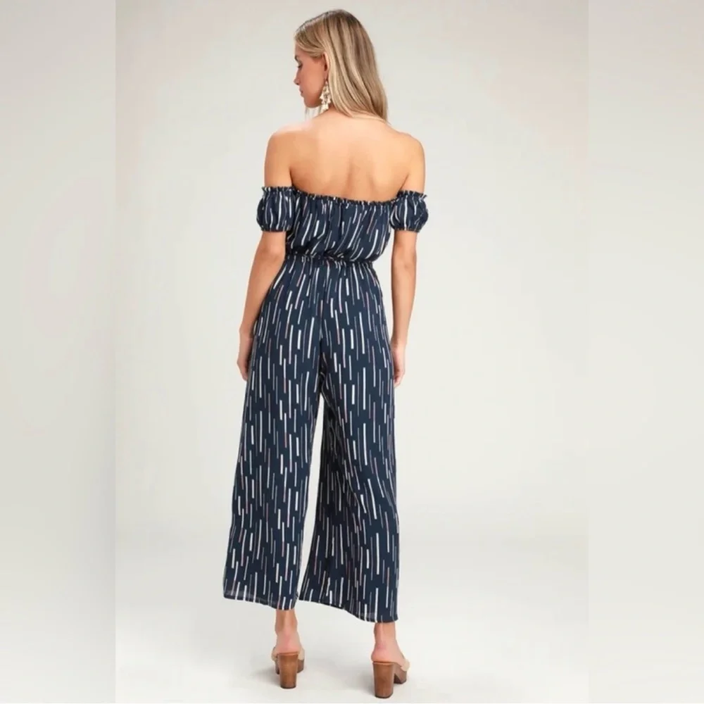 Lulus True Radiance Off-the-Shoulder Jumpsuit NWT